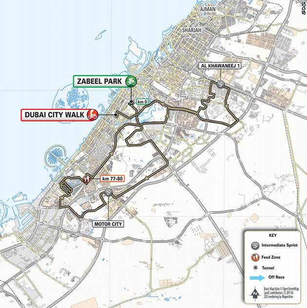 UAE Tour stage 4 map